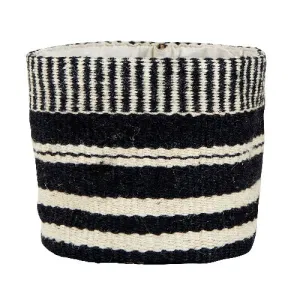6x6 Jute Bag - Black W/ Ivory - Clearance