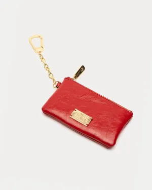 Bitsy Key Pouch Crinkled Leather