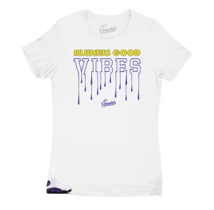 Womens - Retro 13 Court Purple Always Good Vibes Shirt