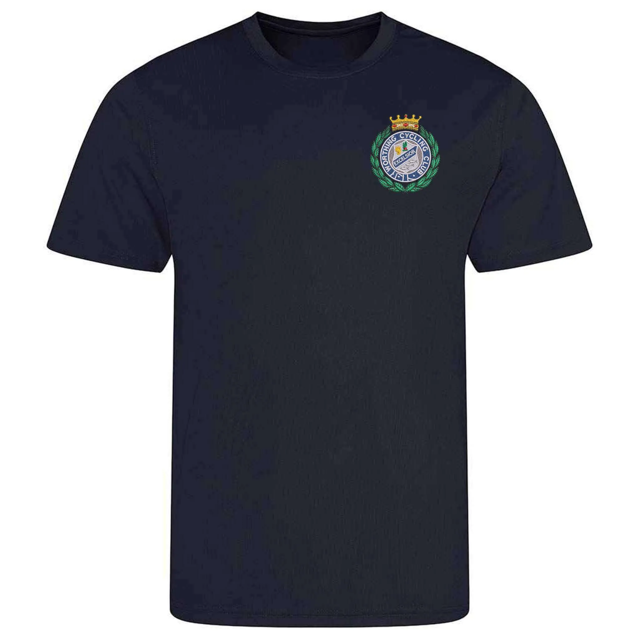 Worthing Excelsior Cycling Club Embroidered Wicking Material T-Shirt